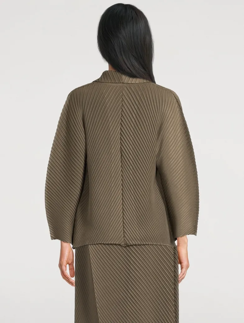 Soft Fold Pleats Cardigan