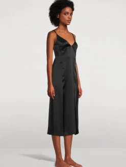 Soie Tie-Back Silk Slip Dress