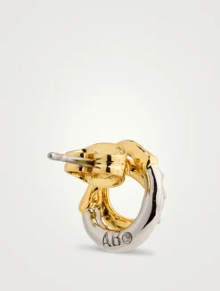 Solanales Crystal Spiral Stud Earrings