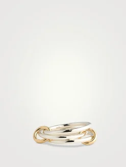 Solarium SG Silver And 18K Gold Stacked Ring