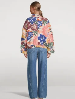 Soleil Beach Jacket In Floral Print
