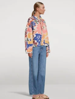Soleil Beach Jacket In Floral Print