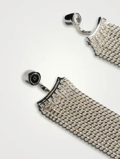 Solitaire Studs With Long Tassel Ear Jackets