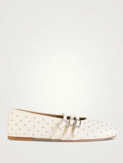 Sostud Leather Mary Jane Ballet Flats