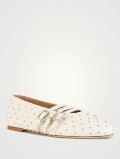Sostud Leather Mary Jane Ballet Flats