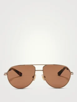 Split Aviator Sunglasses