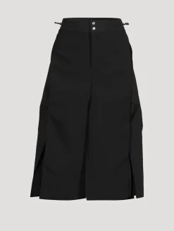 Split-Leg Cropped Trousers