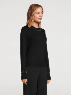 Stapled Wool And Silk Sweater