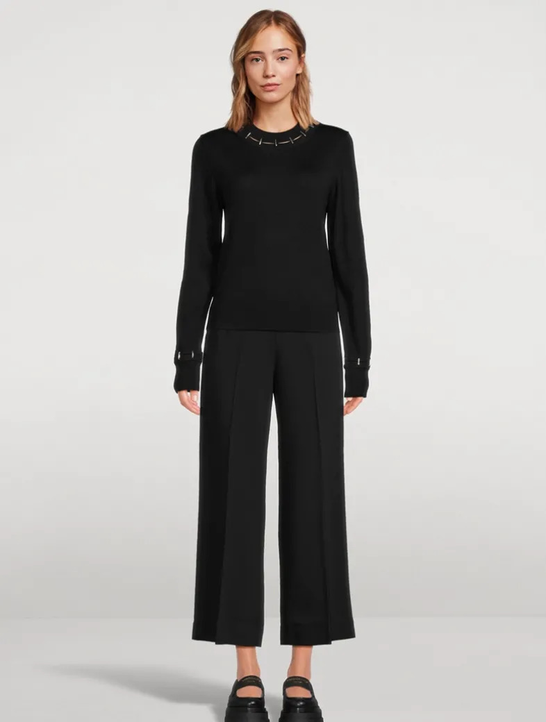 Stapled Wool And Silk Sweater