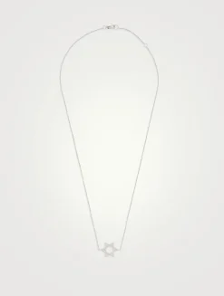 Star Of David Silver Chain Necklace