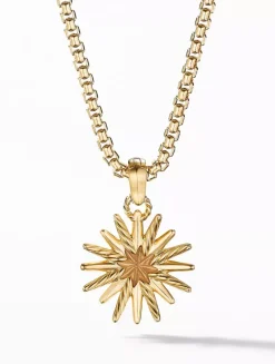 Starburst Charm In 18k Yellow Gold