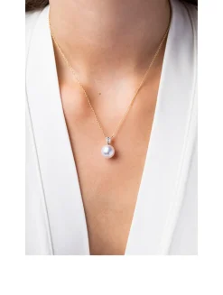 Starlight 18K Gold South Sea Pearl Necklace With Diamonds