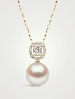 Starlight 18K Gold South Sea Pearl Pendant With Diamonds