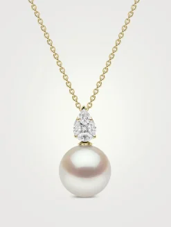 Starlight 18K Gold South Sea Pearl Pendant With Diamonds