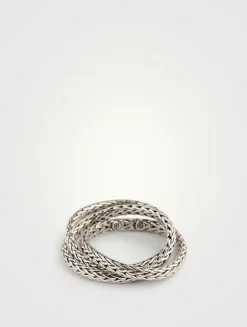 Sterling Silver Soft Chain Rolling Ring