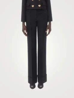 Straight-Leg Cotton Trousers