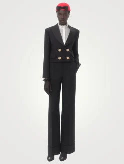 Straight-Leg Cotton Trousers