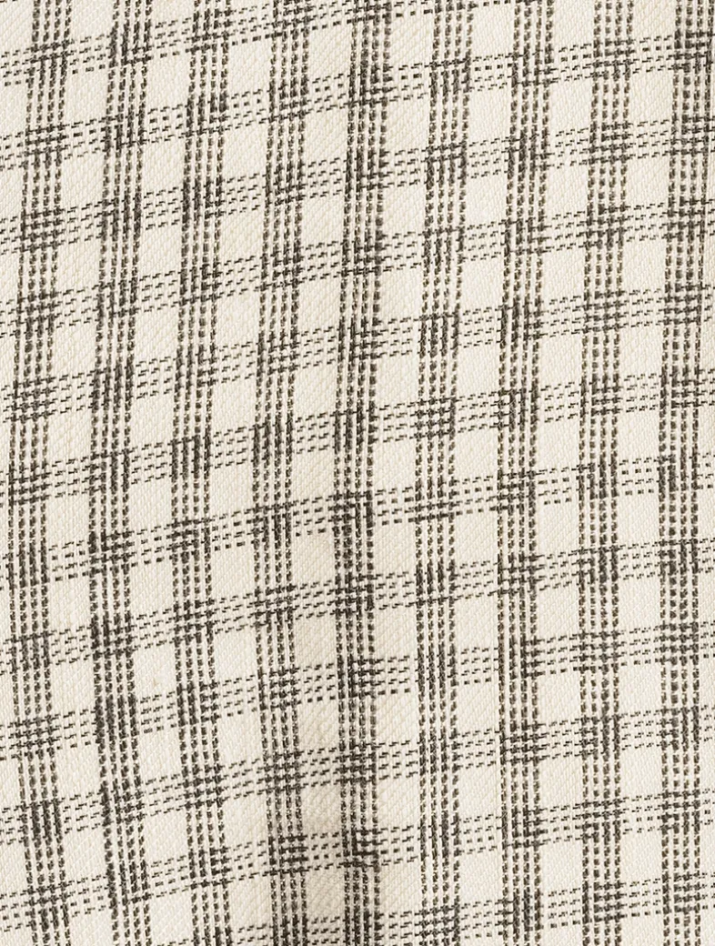 Straight-Leg Trousers in Check Print