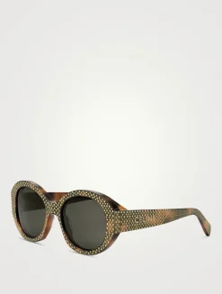 Strass Round Sunglasses