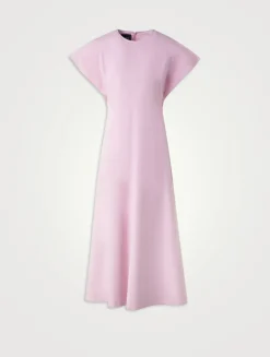 Stretch Denim Midi Dress