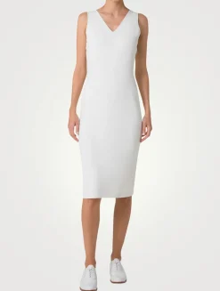 Stretch Knit Midi Dress