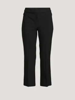 Stretch Twill Kick Flare Trousers