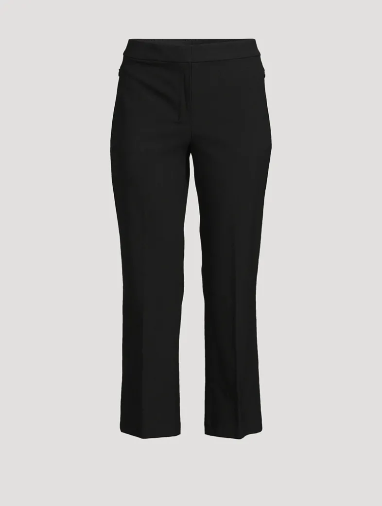 Stretch Twill Kick Flare Trousers