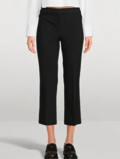Stretch Twill Kick Flare Trousers
