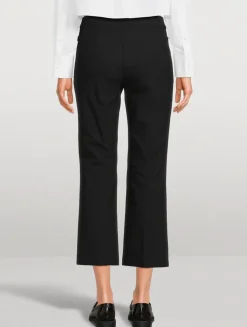 Stretch Twill Kick Flare Trousers