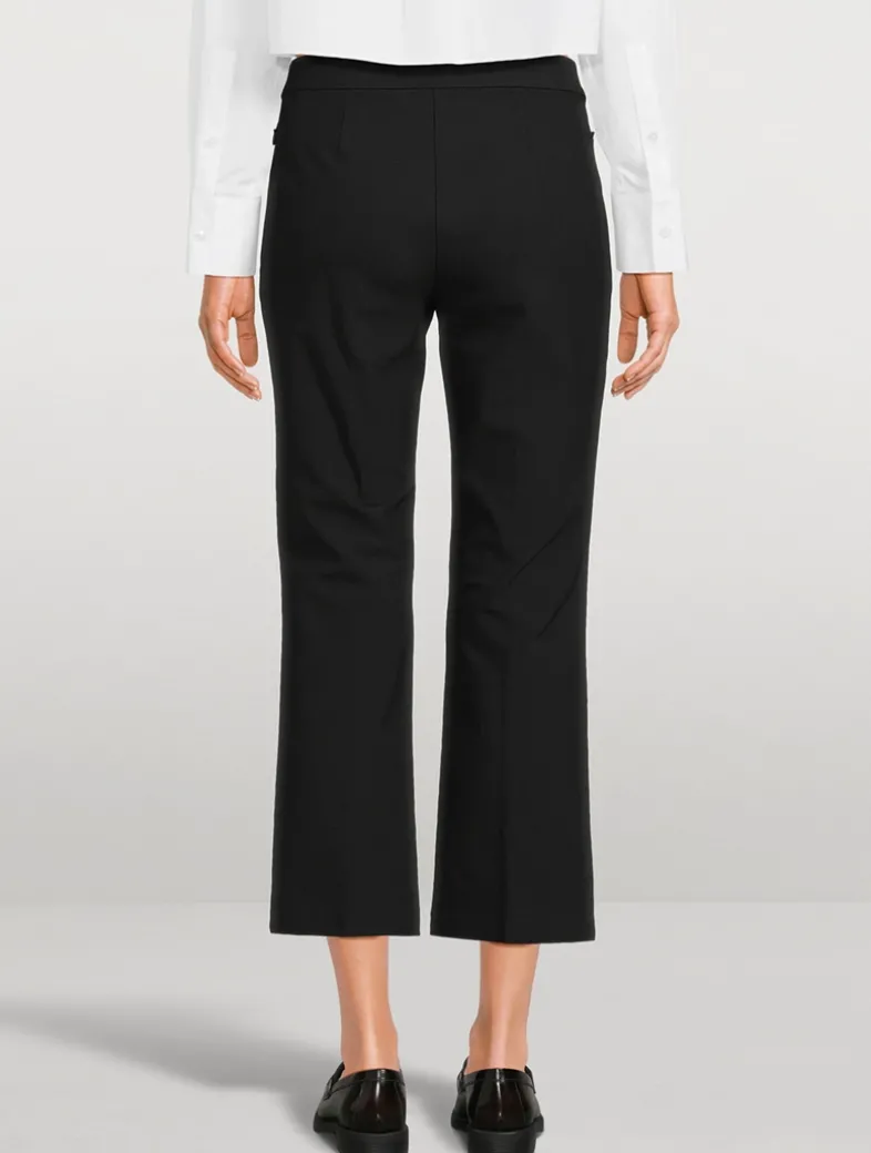 Stretch Twill Kick Flare Trousers