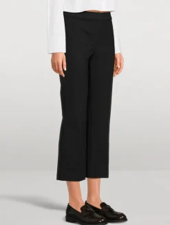Stretch Twill Kick Flare Trousers