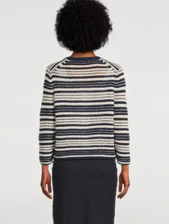 Stripe Jacquard Cardigan