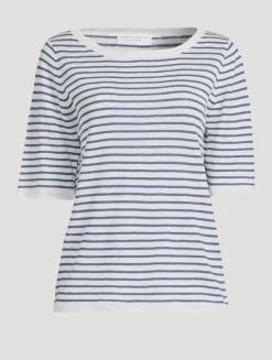 Stripe Jacquard Linen Sweater