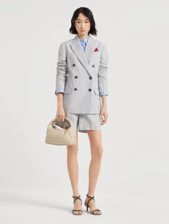 Striped Twill Blazer