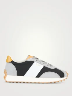 Suede And Neoprene Sneakers