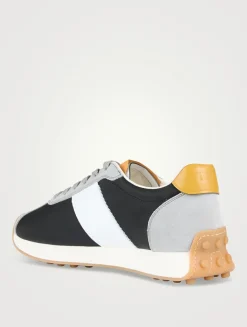 Suede And Neoprene Sneakers