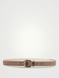 Suede Belt With Monili