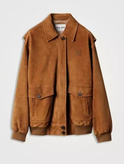 Suede Blouson Jacket