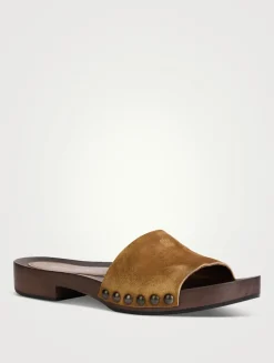 Suede Clogs