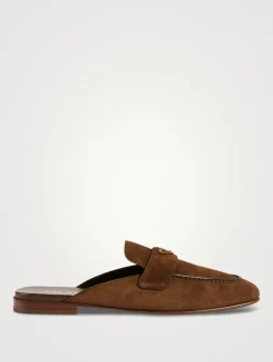 Suede Loafer Mules