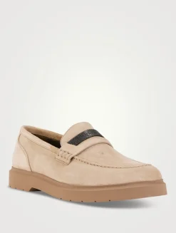 Suede Penny Loafers