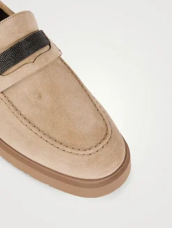Suede Penny Loafers