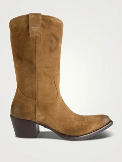 Suede Western Boots