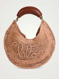 Summer Banana Raffia Shoulder Bag