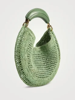 Summer Banana Raffia Shoulder Bag