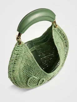 Summer Banana Raffia Shoulder Bag