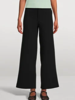Superfine Jersey Wide-Leg Trousers