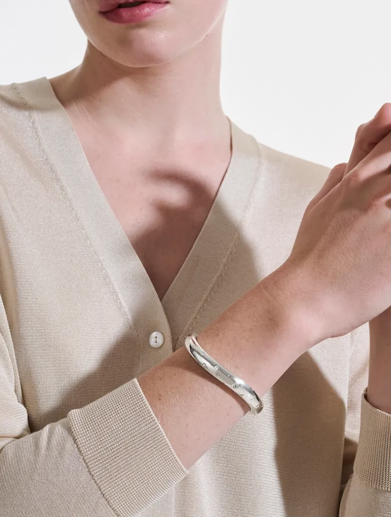 Surf Scatter Cuff Bracelet With Diamonds