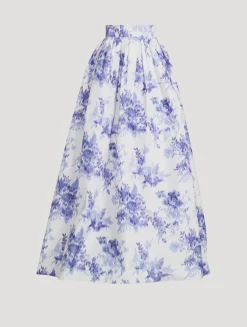 Taffeta Ball Skirt In Floral Print