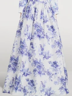 Taffeta Ball Skirt In Floral Print